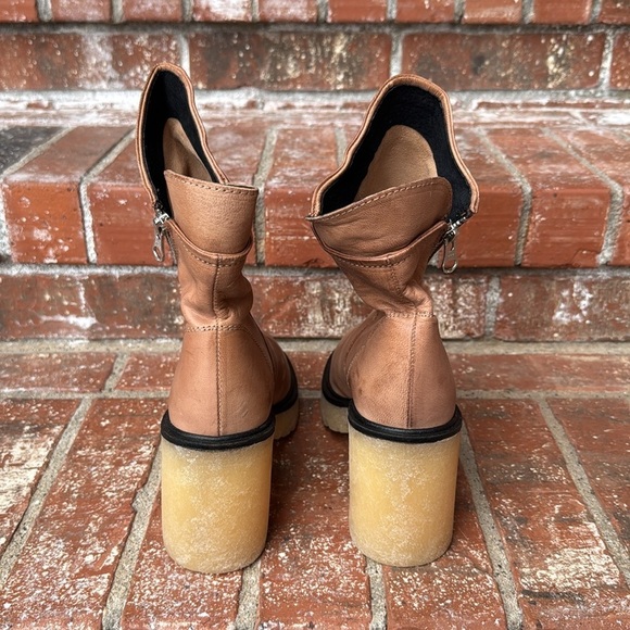 Free People Jack Size Zip Tan Ankle Boots Women's Size 39.5 US 9 - Picture 4 of 7